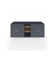 Kronos Konsol 4 Raflı 4 Kapaklı 220x59x99 Antrasit-Antrasit/Çam