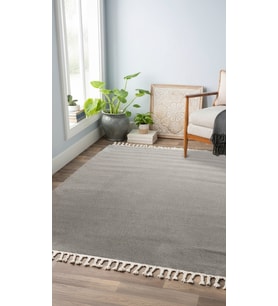 Gri Renkli Soft Iskandinav Peluş Dokulu Makine Halısı