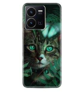 Vivo Y35 Kılıf Resimli Desenli Baskılı Silikon Blue Butterflys 1350