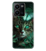 Vivo Y35 Kılıf Resimli Desenli Baskılı Silikon Blue Butterflys 1350