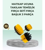 Northcity Matkap Uyumlu Temizlik Fırçası Seti 3’lü - Çok Amaçlı Temizlik ve Zaman Tasarrufu