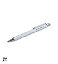 Kişiye Özel Beyaz ve Gümüş Renk Metal Tükenmez Kalem GDTK-904135