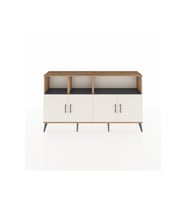 Arges Konsol 6 Raflı 4 Kapaklı 176x30x99 Çam-Aytaşı/Antrasit