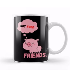 Pigs Are Friends Not Food Animal Rights PIGS ARE FRIENDS NOT FOOD Animal Rights Vegan Gift Kupa Bardak Porselen