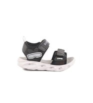 Ayakmod Mavi Cırtlı Işıklı Erkek Çocuk Spor Sandalet 018127 P (Siyah)