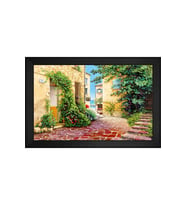 Manzara Temalı Kanvas Tablo 50 x 70 cm Siyah Çerçeve