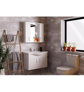 BELİNZA VİVA BANYO DOLABI TAKIMI BEYAZ 65 CM (Karışık)