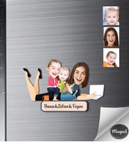 Kişiye Özel Aile Ahşap Magnet 17