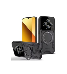 Xiaomi Redmi 14c Kılıf Joy Lens Standlı Kapak - Siyah