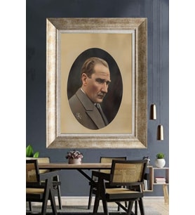 Gümüş Çerçeveli Atatürk Tablo za296