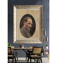 Gümüş Çerçeveli Atatürk Tablo za296