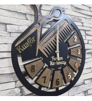 LAVİNTA54  -  KUAFÖRLERE ÖZEL DEKORATİF AHŞAP DUVAR SAATİ