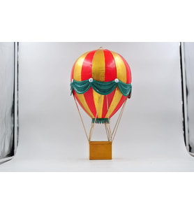 Jayland Metal Eskitilmiş Retro Klasik Sıcak Hava Balonu-Jayland Serisi-26*26*49 CM