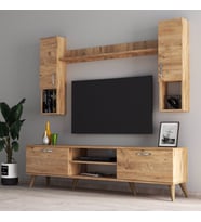 Mega 180 lik Kapaklı Raflı Tv Ünitesi Çam - TVU0202