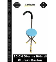 #Baston Dayanıklı Ergonomik Katlanabilir Hafif Kaymaz Taban 20 CM Oturma Bölmeli Oturaklı Baston