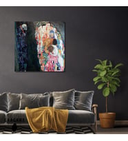 Kare Kanvas Tablo Ünlü Eserler Gustav Klimt Ölüm ve Yaşam
