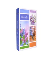 300'lük 10x15cm Çiçek Desenli Lacivert Fotoğraf Albümü