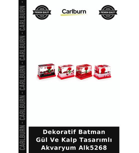 Özel Üretim Süs Tasarım Figür Dekoratif Batman Gül Ve Kalp Tasarımlı Akvaryum Alk5268