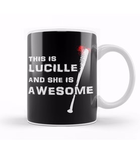 This Is Lucille And She Is Awesome Walking Dead Kupa Bardak Porselen