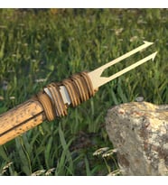 Kamp Ayısı® Klasik Çift Ağızlı Bushcraft Balıkçı Mızrak Ucu  (Gri)