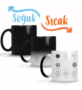 Logo Exo Sihirli Kupa Bardak Porselen