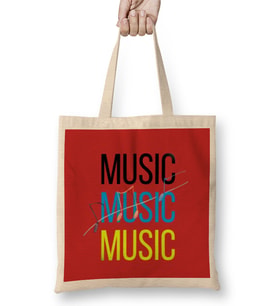 Music Music Music Bez Çanta Uzun Saplı