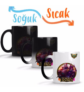 Rakan e Xayah LoL League Of Legends Sihirli Kupa Bardak Porselen