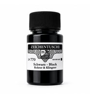 Rohrer&Klingner 770 siyah renk çizim mürekkebi orj. dolum, kaligrafi, hat, çizim 28ml-1 Ad