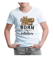 Legends Born in October - Edict Beyaz Çocuk Tshirt