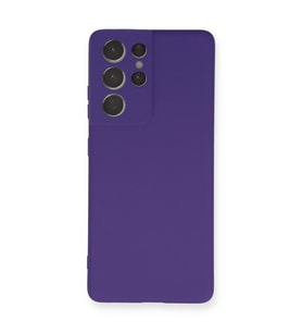 Samsung Galaxy S21 Ultra Kılıf Nano İçi Kadife Silikon - Mor