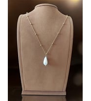 Doğal barok inci kolye (Dorika Detaylı) (Gümüş)