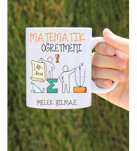 matematik öğretmeni özel tasarım kupa bardak
