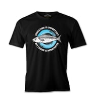 Fishing is Important Siyah Erkek Tshirt