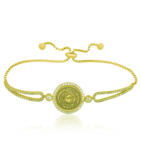 925 Ayar Gümüş Gold Kadın Bileklik