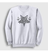 Presmono Unisex Beyaz Logo V2 Dark Funeral Sweatshirt 137003tt (Beyaz)
