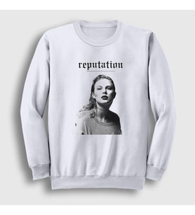 Presmono Unisex Beyaz Reputation Taylor Swift Sweatshirt 312698tt