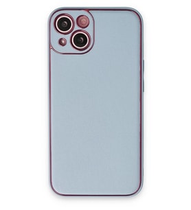 Newface Apple iPhone 14 Plus Kılıf Coco Deri Silikon Kapak - Sky Blue