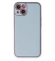 Newface Apple iPhone 14 Plus Kılıf Coco Deri Silikon Kapak - Sky Blue
