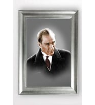 Gümüş Çerçeveli Atatürk Tablo cv730
