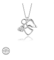 SWAROVSKİ TAŞLI MELEK 925 AYAR GÜMÜŞ KOLYE