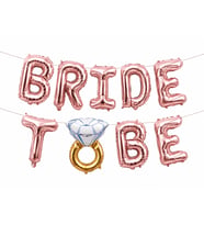 Bride To Be Yüzüklü Düz Yazı Rose Gold Folyo Balon