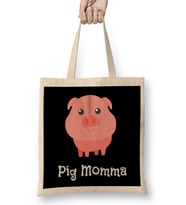 Cute Pig Momma Girl Pet Piglet Owner Mommy Mama Bez Çanta Uzun Saplı
