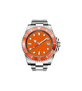 Yeni Seri Takvimli Unisex Kol Saati Rolex Model Metal Gümüş Turuncu Renk Çelik Sınırlı Sayıda Kutu İçerisinde Gönderilecektir Özel Üretim Hediyelik Abi Abla Baba Anne Erkek Kız Arkadaş Nişanlı Koca Kadın Kardeşe Eşe Sözlü Kuzen Teyze Dayı Amca Hediye