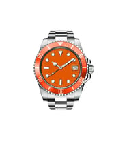 Yeni Seri Takvimli Unisex Kol Saati Rolex Model Metal Gümüş Turuncu Renk Çelik Sınırlı Sayıda Kutu İçerisinde Gönderilecektir Özel Üretim Hediyelik Abi Abla Baba Anne Erkek Kız Arkadaş Nişanlı Koca Kadın Kardeşe Eşe Sözlü Kuzen Teyze Dayı Amca Hediye