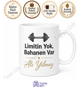 Fitness Tutkunu İçin Kişiye Özel Baskılı Kupa Bardak Spor Hediye
