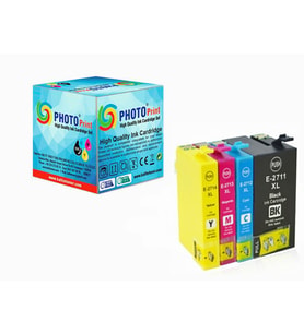 PhotoPrint® Epson 27XL 4 Renk Muadil Kartuş Seti Mavi/Kırmızı/Sarı/Siyah (Çok Renkli)