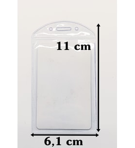 Yaka Kartı Poşeti Kimlik Boy Dikey 11x6,1 cm (100 adet)