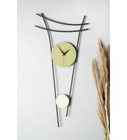Muyika Heit Metal 73-34Cm Dekoratif Duvar Saati Mds-R Myk2097-7
