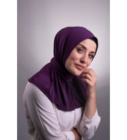 Mürdüm Pratik Hazır Geçmeli Tesettür Eşarp Sandy Kumaş Arkadan Çıtçıtlı 2101_07