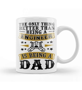 Mens Dad And Engineer Funny Fathers Gift Ideas 04 Kupa Bardak Porselen